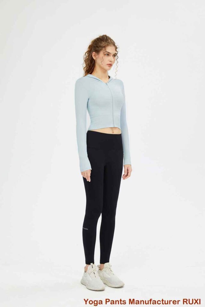 leggings de sport noirs unis RUXI