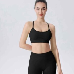 pantalon d'exercice à jambes larges