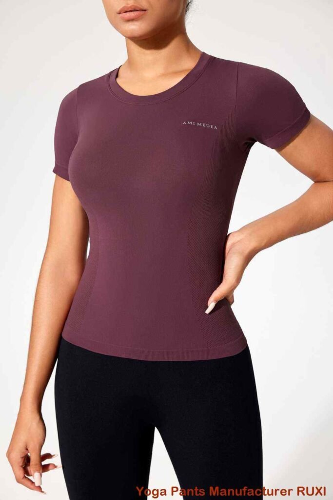 pantalon de yoga de marque rose